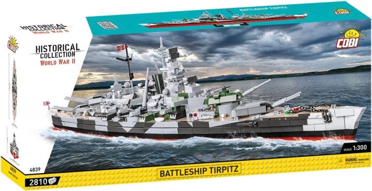 COBI Historical Collection Building Set – Battleship TIRPITZ (1:300, 2810 pieces)