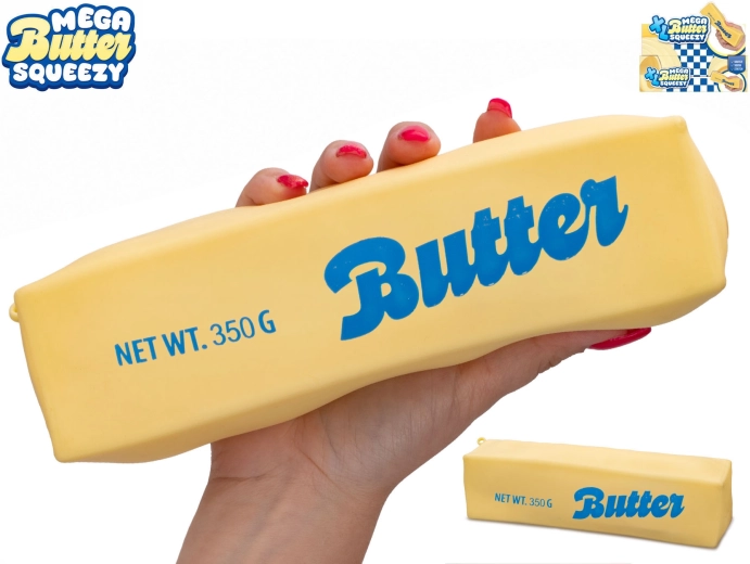 Mega squeeze stretchy butter cube XL anti-stress squishy toy - 1 piece