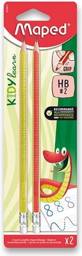 Grafiitpliiats Kidy Learn Grip, komplekt 2 tk, kõvadus HB