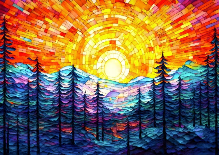 Enjoy Puzzle kaunis päikeseloojang 1000 tükki