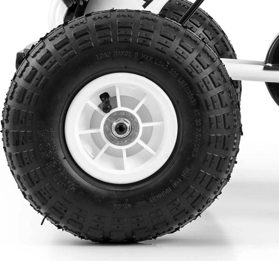 Pneumatic wheels with bearings for a smooth ride