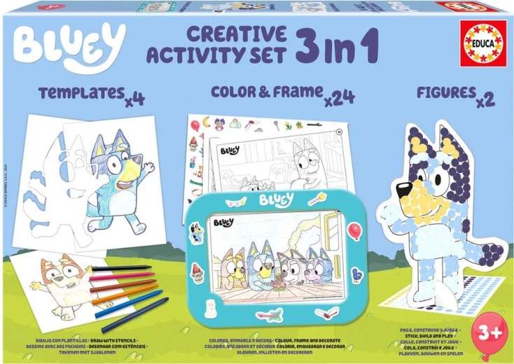 Loominguline komplekt Bluey 3-ühes