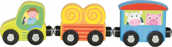 Goki puidust traktor haagistega Pepé
