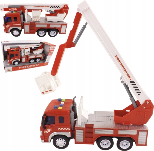 Fire Truck with Telescopic Basket 1:16