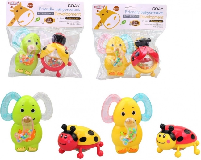 Baby Rattles, 2 pcs (12 × 9 cm)