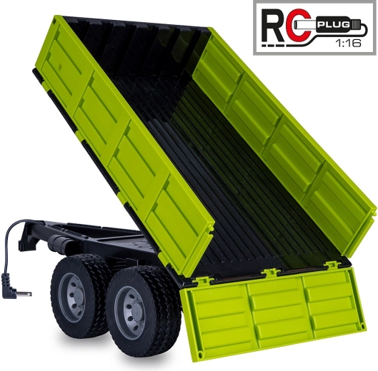 JAMARA tipping trailer for 1:16 RC tractor, light green