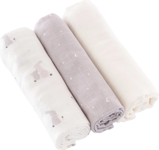 Träumeland riidest mähkmed Hophop Bunny Grau 80 × 80 cm (3 tk)