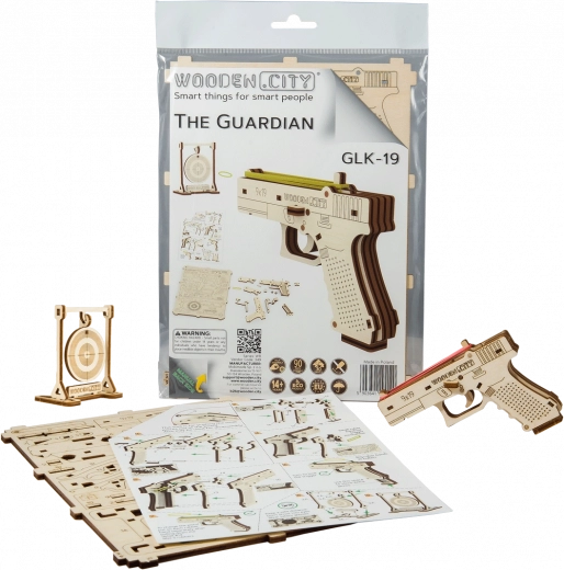 Puidust 3D pusle püstol WOODEN CITY Guardian GLK-19