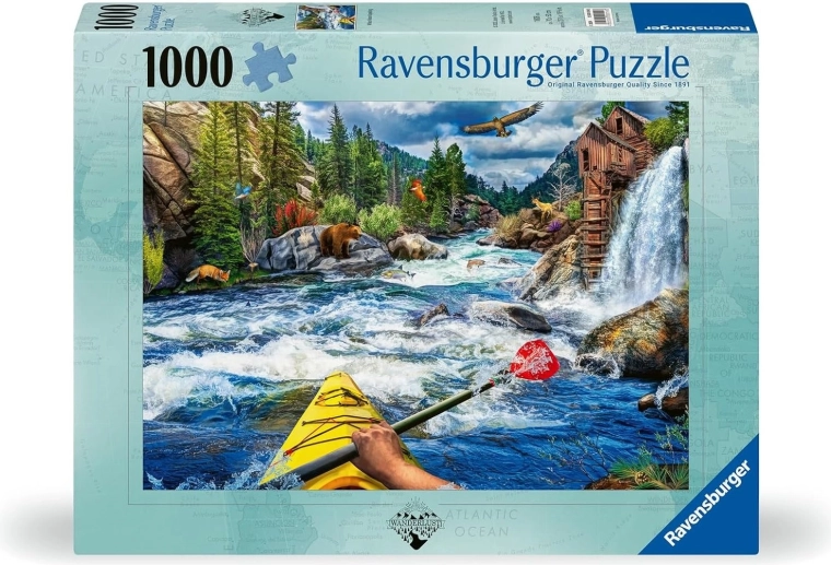 Ravensburger Wanderlust puzzle: Whitewater rafting, 1000 pieces