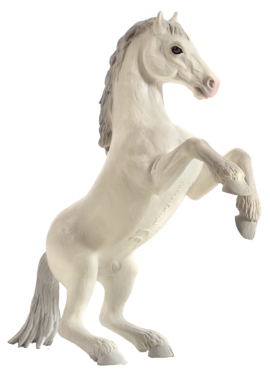 Realistic White Horse Figurine Mojo Mustang