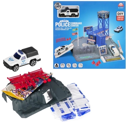 Police Parking Lot with Toy Car