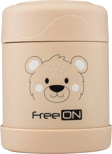 FreeON roostevabast terasest termospurk toidule 350 ml, beež