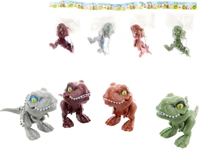 Dinosaur keychain with movable limbs