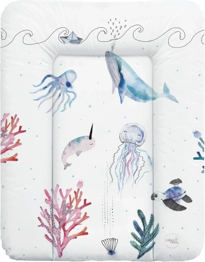 Ceba Baby mähkimisalus kummutile 70 × 50 cm Watercolor World Ocean