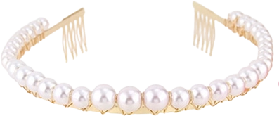 Pink headband with pearls for girls
