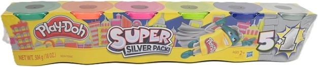 Play-Doh modeling compound metallic colors gold/silver 6 pcs