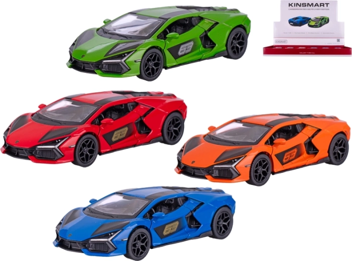 Metallist mänguautomudel Lamborghini Revuelto 1:38 tagasitõmbemehhanismiga