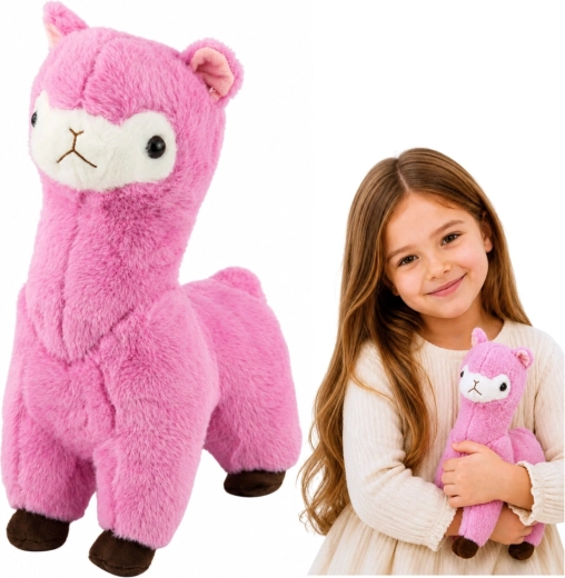 Plüüsist alpaka (laama) roosa 28 cm - 1 tk