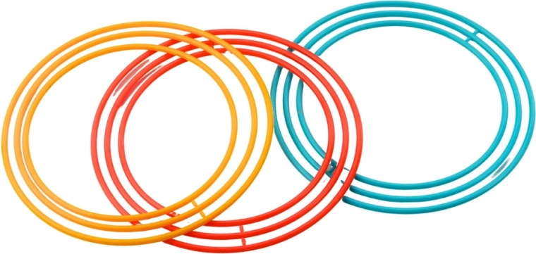 Värvilised rõngad kolmes suuruses