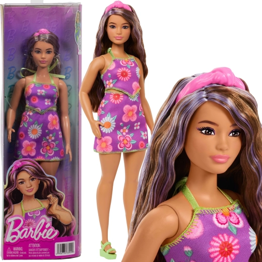 Barbie Fashionistase nukk lillelises kleidis