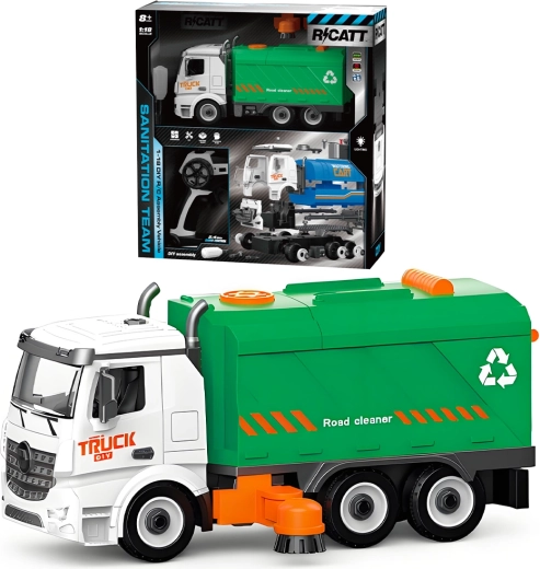 RC Building Set Garbage Truck 1:18, 54 Pieces