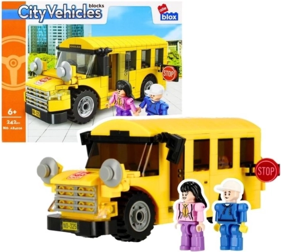 Alleblox City ehituskomplekt koolibuss (242 osa) – 1 tk