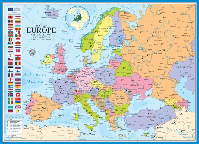 Pusle EUROGRAPHICS Euroopa kaart 1000 tükki