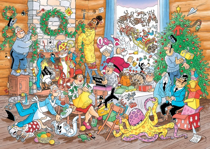 JUMBO puzzle Jan van Haasteren – Woolly Christmas Holidays 500 pieces