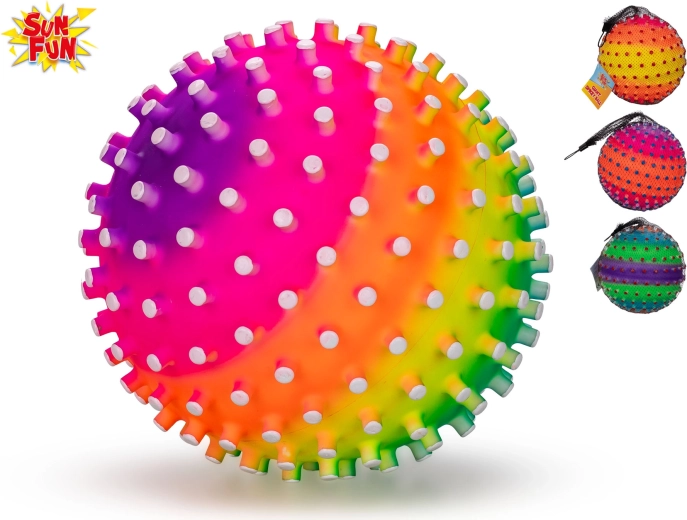 Sun Fun pall 21 cm – värviline plastpall aeda, parki ja basseini äärde