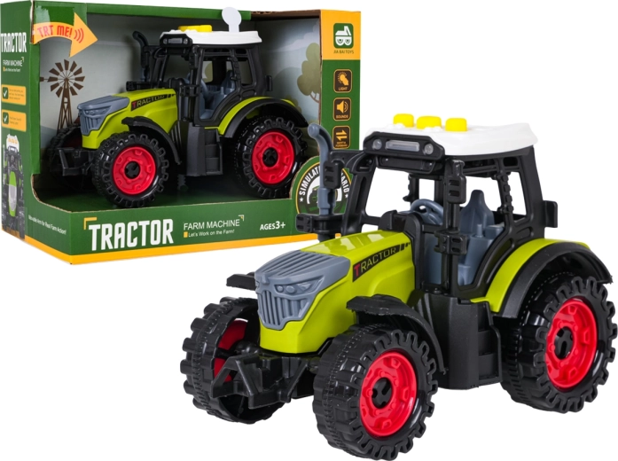 Interaktiivne laste traktor tulede ja helidega, heleroheline – 1 tk
