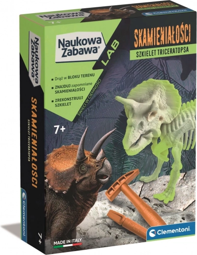 Clementoni Triceratops – fluorescent excavation kit for kids