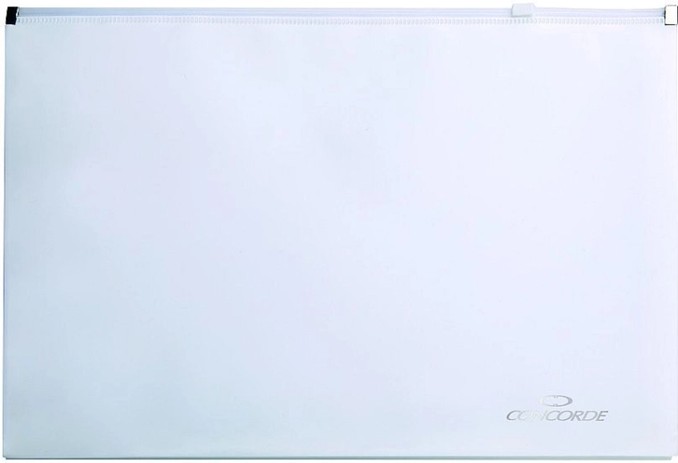 A4 Zipper Document Folder CONCORDE, White