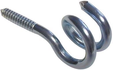 Galvanized screw-in double hook (set of 10 pcs)