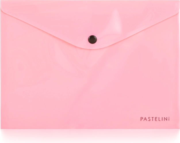Pastelini A5 snap-button document wallet, pink