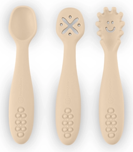 Three spoons for different types of food