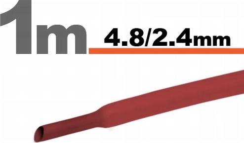 Red heat-shrink tubing 4.8/2.4 mm