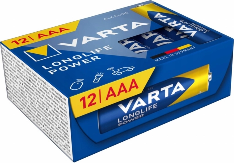 Aluselised patareid AAA VARTA Longlife Power, 12 tk