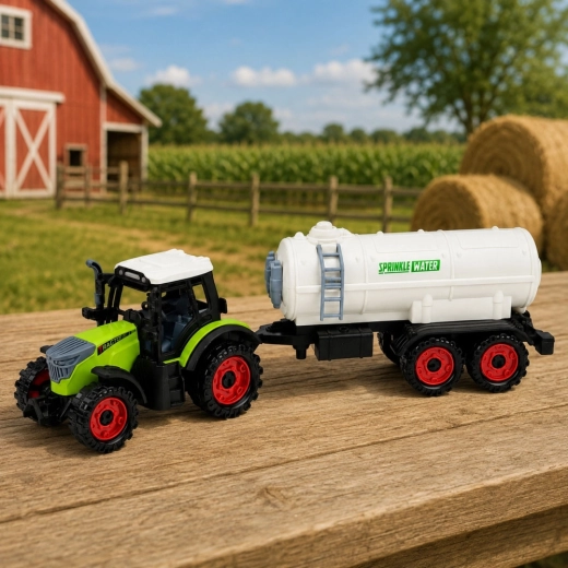Muljetavaldav komplekt traktor + haagis