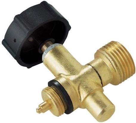One-way shut-off valve for propane–butane cylinder