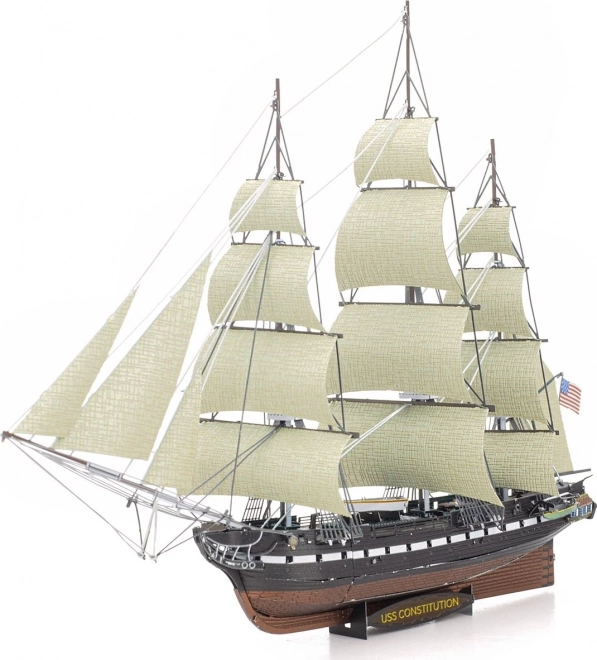 Metal Earth 3D pusle Premium Series: laev USS Constitution – metallmudel