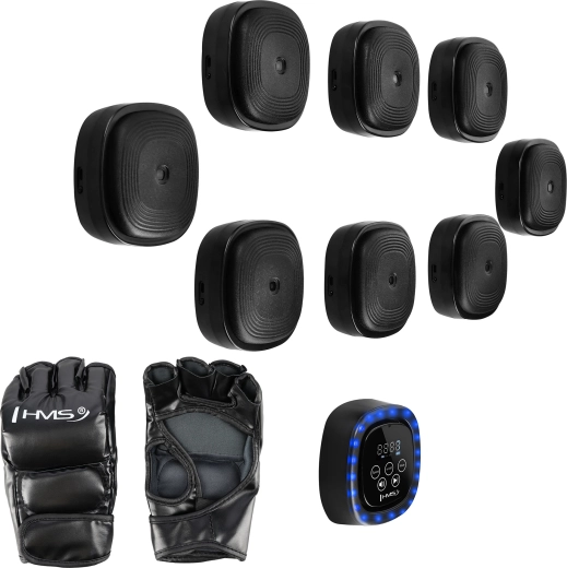 Electronic modular boxing target with LED and Bluetooth HMS TB05 + gloves