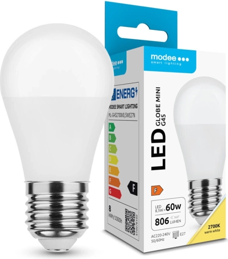 LED-lamp Modee Globe Mini G45 8,5 W E27 806 lm soe valge