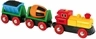 Electric toy train with carriages and lights