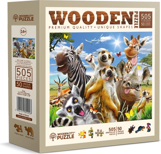 Wooden City puidust pusle Tere tulemast Aafrikasse 505 tükki