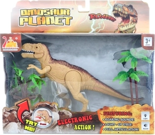 Interaktiivne dinosaurus T‑Rex helide ja valgusega