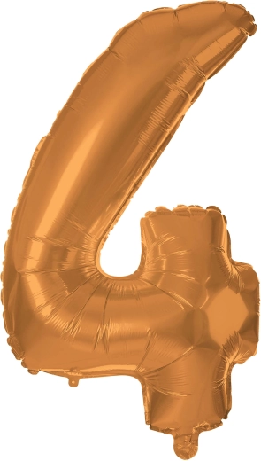Foil Balloon Number 4 30 cm Bronze Toro