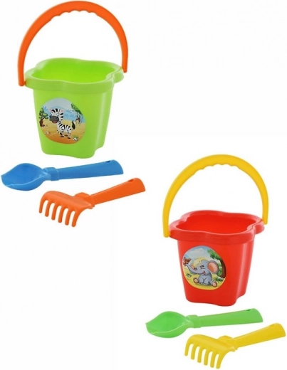 Sand Set with Bucket, Shovel, and Rake