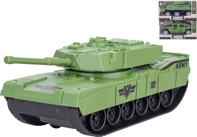 Sõjaväesõidukid inertspäritoluga ajamiga 13–14 cm – tank, soomustransportöör ja maastikuauto