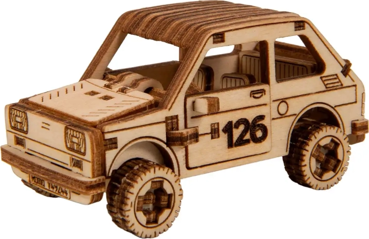 Puidust 3D pusle – ralliauto mudel 3