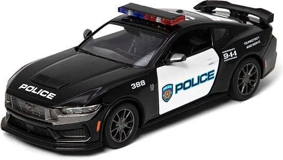 Metallist mudel Ford Mustang Dark Horse 2024 politseiversioon 1:43, must
